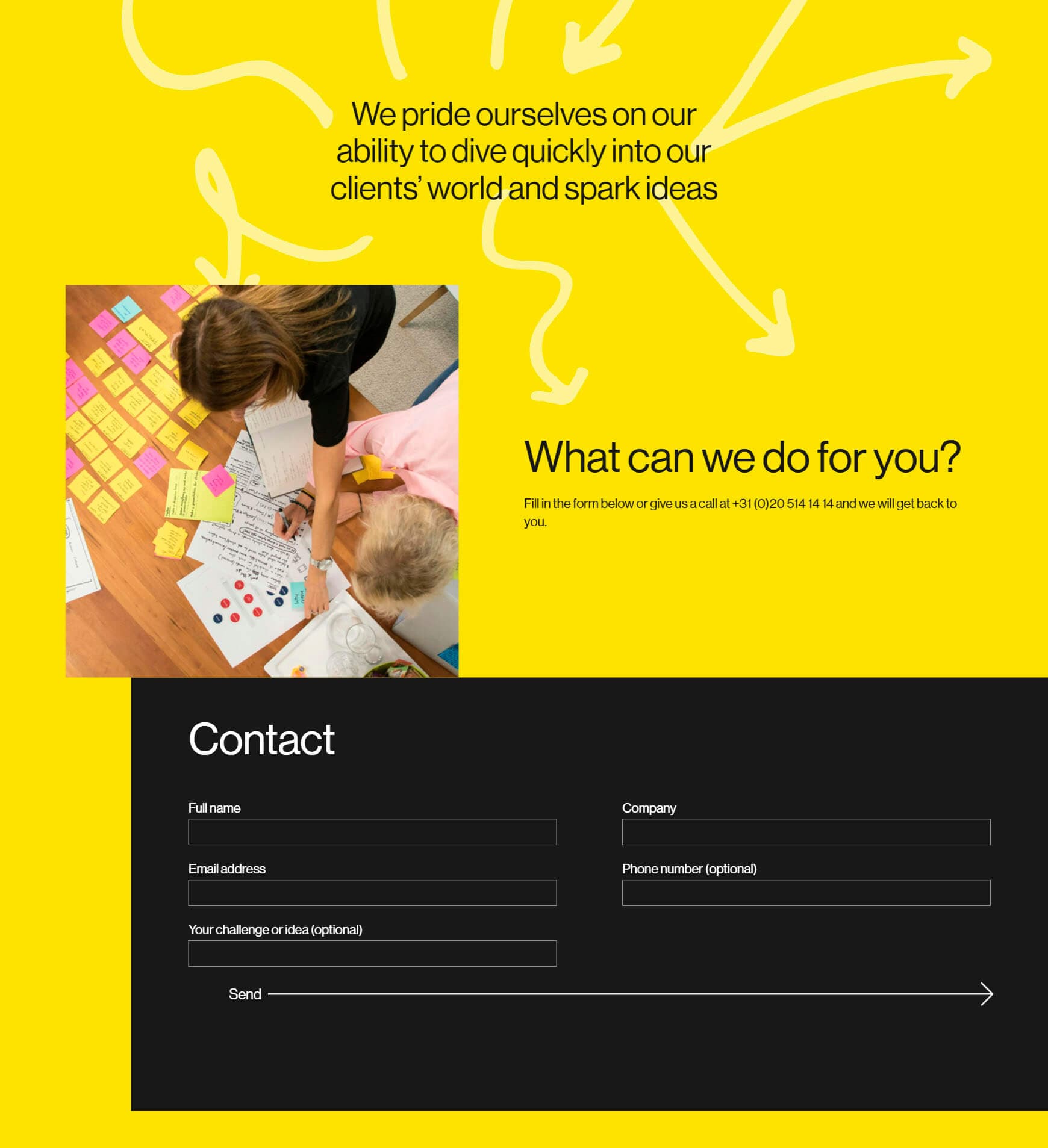 Contact page design